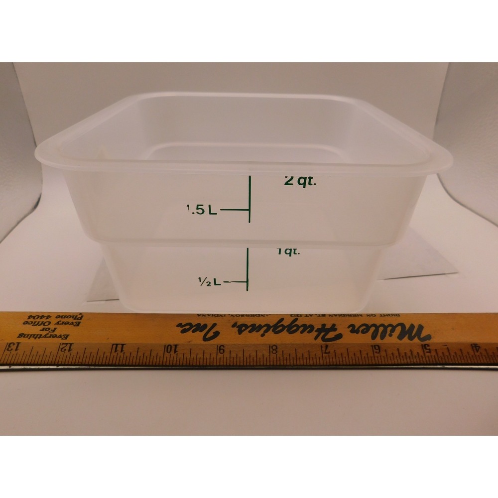 NEW 6 Cambro CamSquares 2 Qt Food Storage Containers